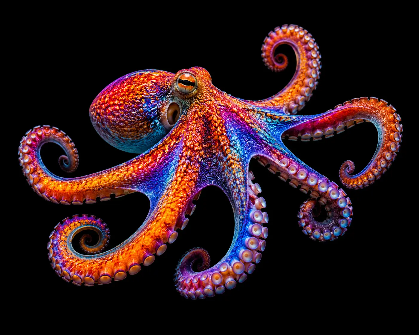 A colourful octopus