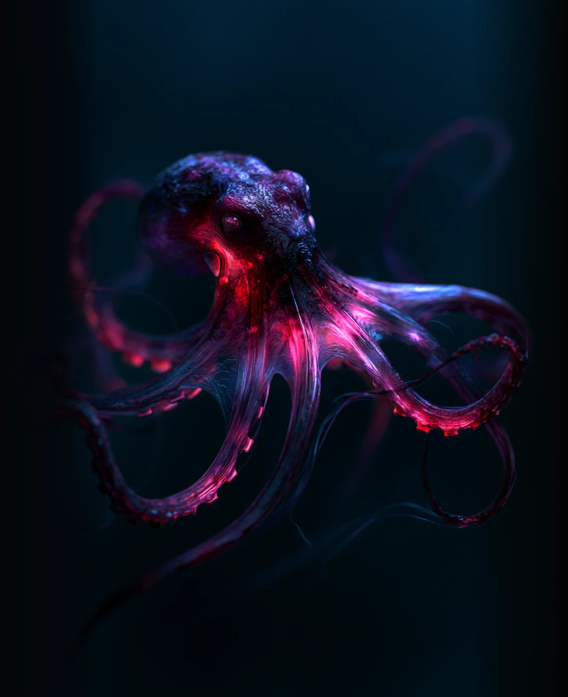 A vibrantly-coloured octopus