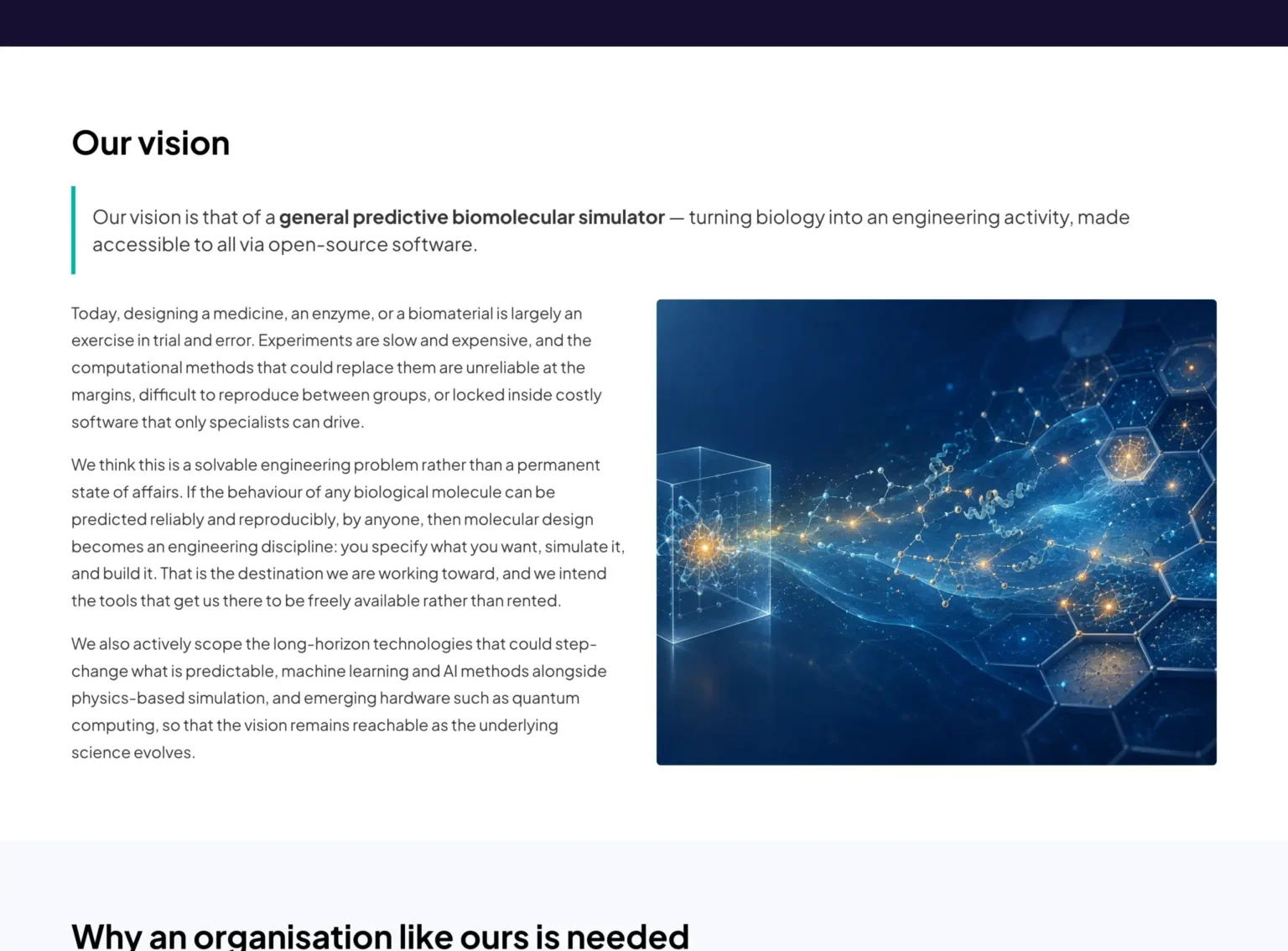Open BioSim website homepage
